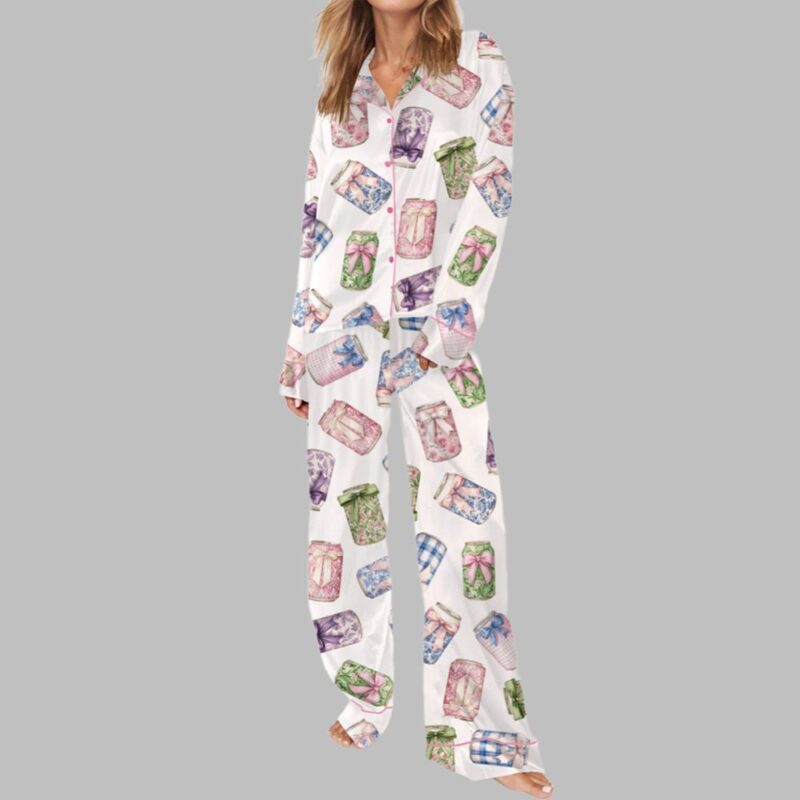 Cola Cans And Bows Pajama Set For Women - Image 3