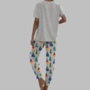 Colorful Christmas Tree Casual Pajama Set For Women