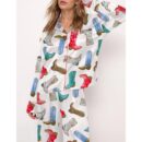 Colorful Cowboy Boots Satin Pajama Set For Women