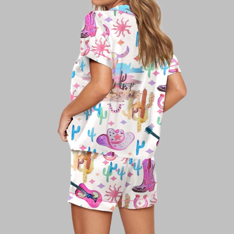Colorful Cowgirl Pajama Set For Women - Image 2