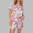 Colorful Flowers Floral Pajama Set