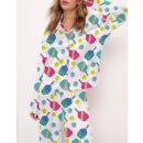 Colorful Pickleball Satin Pajama Set For Women