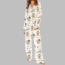 Cookie Wine Leopard Christmas Art Pajama Set