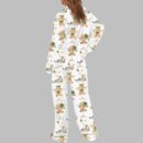 Cookie Wine Leopard Christmas Art Pajama Set