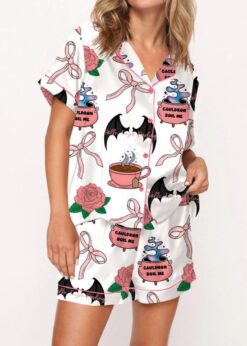 Coquette Acotar Satin Pajama Set For Women
