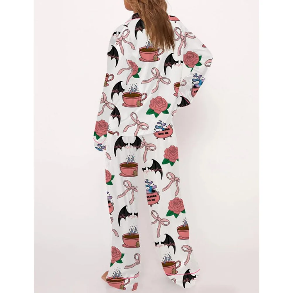 Coquette Acotar Satin Pajama Set For Women - Image 3