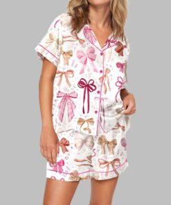 Coquette Bow Pajama Set For Women