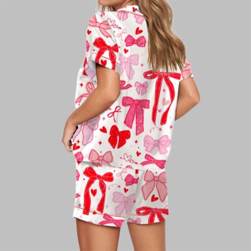 Coquette Bows Heart Pajama Set For Women - Image 2