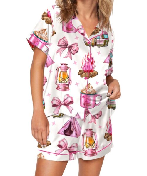 Coquette Camping Pajama Set For Women