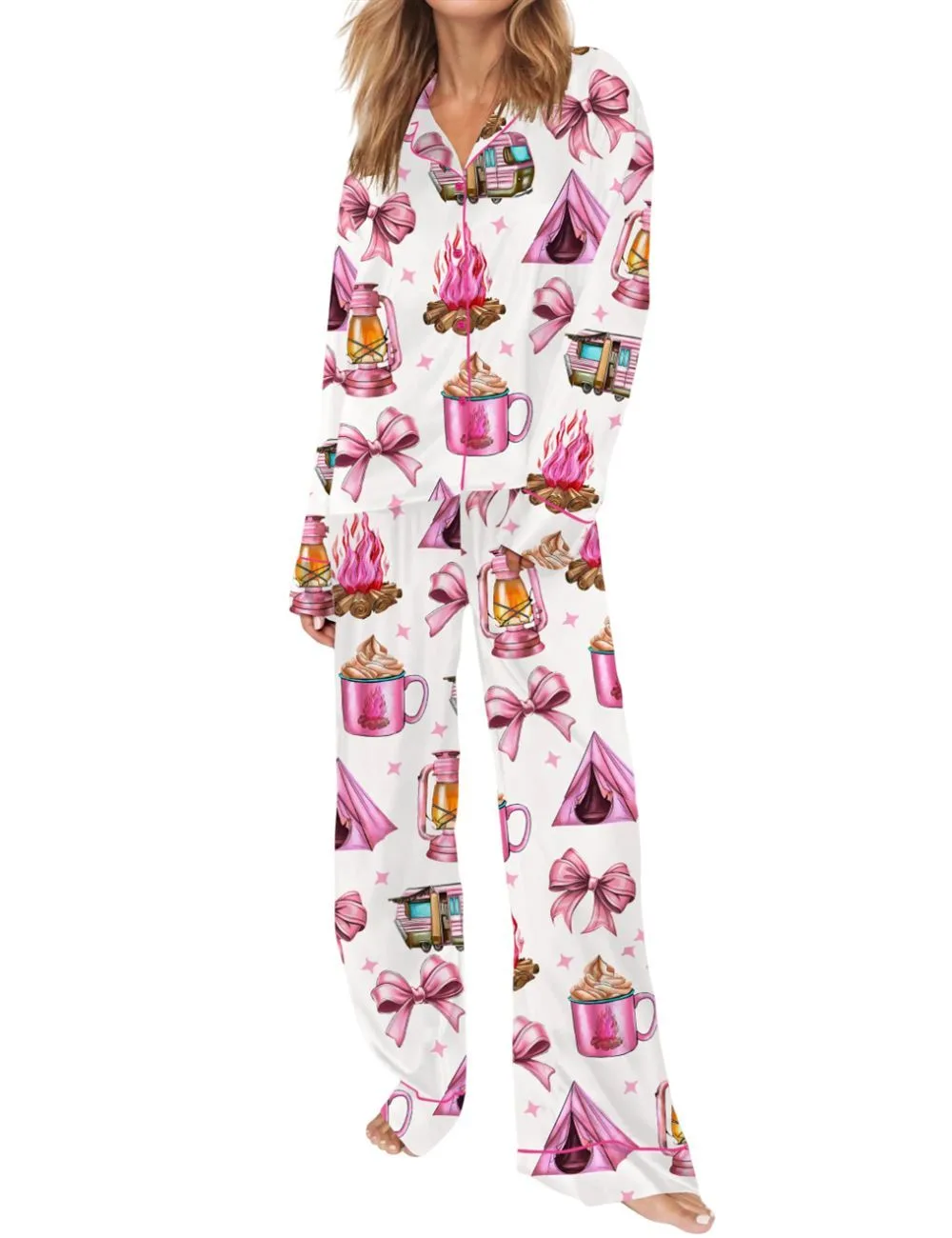 Coquette Camping Pajama Set For Women - Image 2