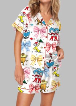 Coquette Cartoon Reading Pajama Set