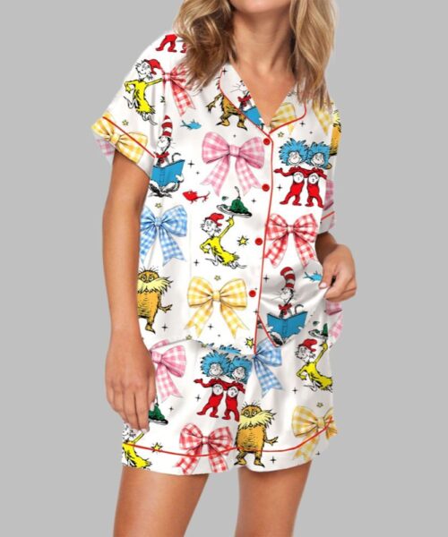 Coquette Cartoon Reading Pajama Set