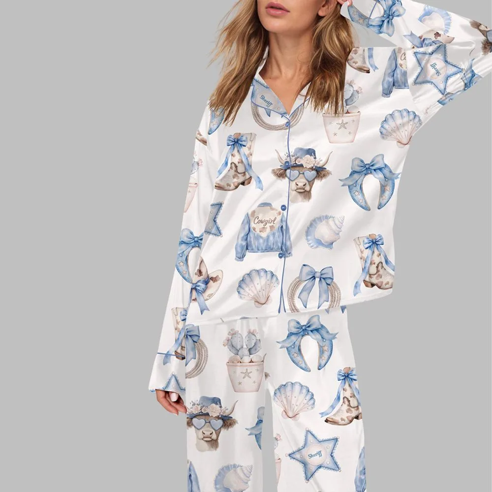 Coquette Coastal Cowgirl Pajama Set For Women - Image 2