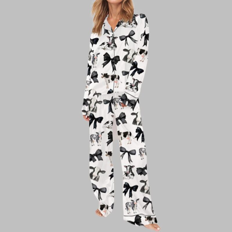 Coquette Cow Pajama Set For Women - Image 3
