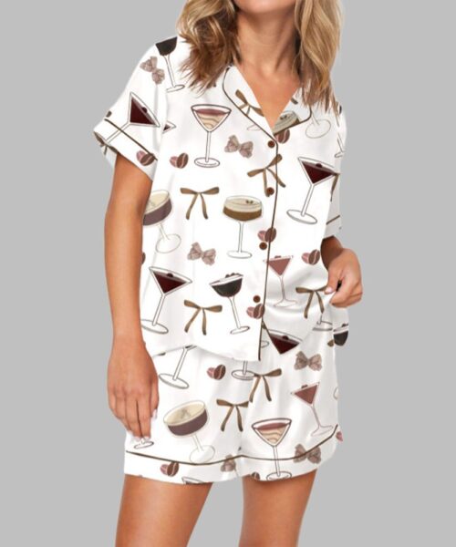 Coquette Espresso Martini Pajama Set For Women