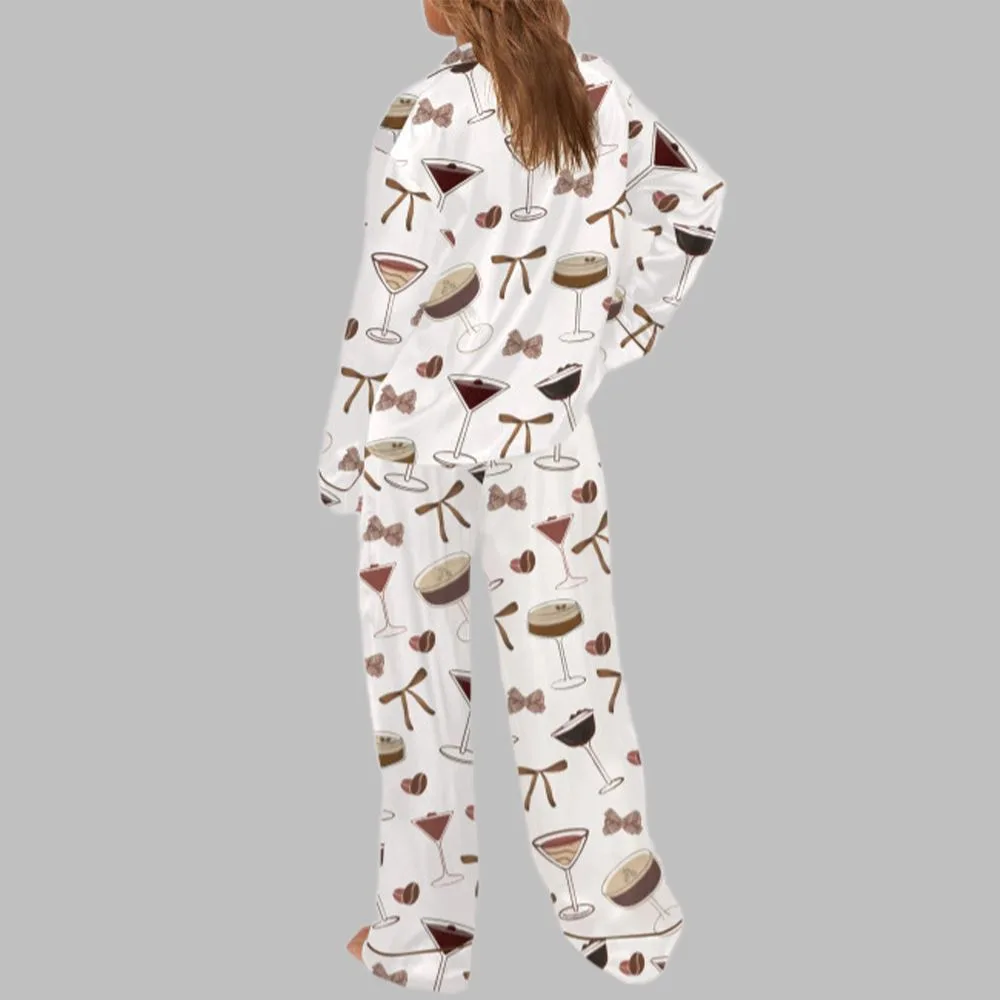 Coquette Espresso Martini Pajama Set For Women - Image 3