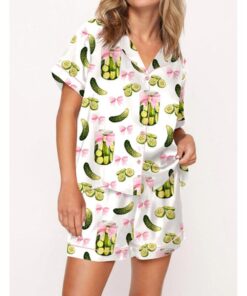 Coquette Pickles Satin Pajama Set For Women