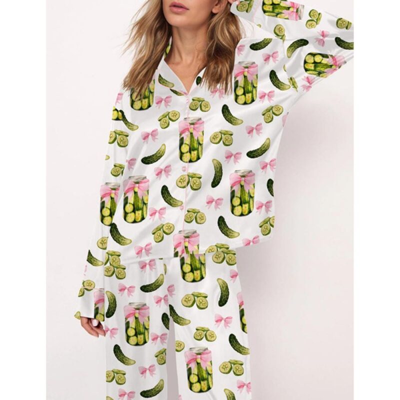 Coquette Pickles Satin Pajama Set For Women - Image 2