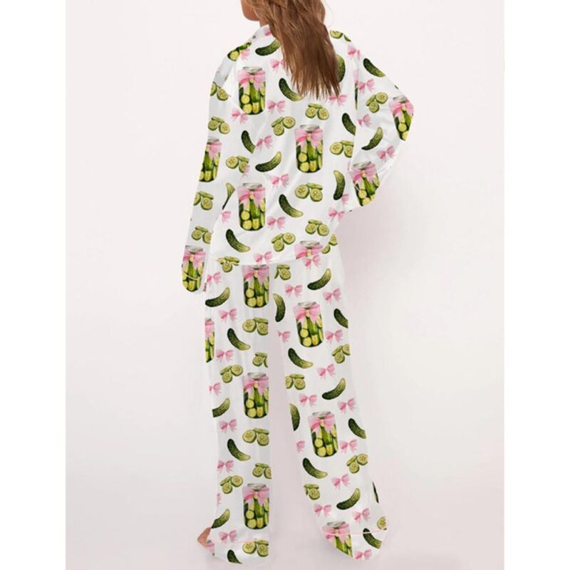 Coquette Pickles Satin Pajama Set For Women - Image 3