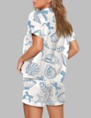 Coquette Seashell Coastal Summer Vibes Pajama Set