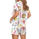Coquette Softball Satin Pajama Set For Women