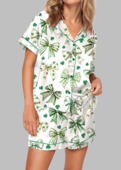 Coquette St Patrick's Day Pajama Set For Women