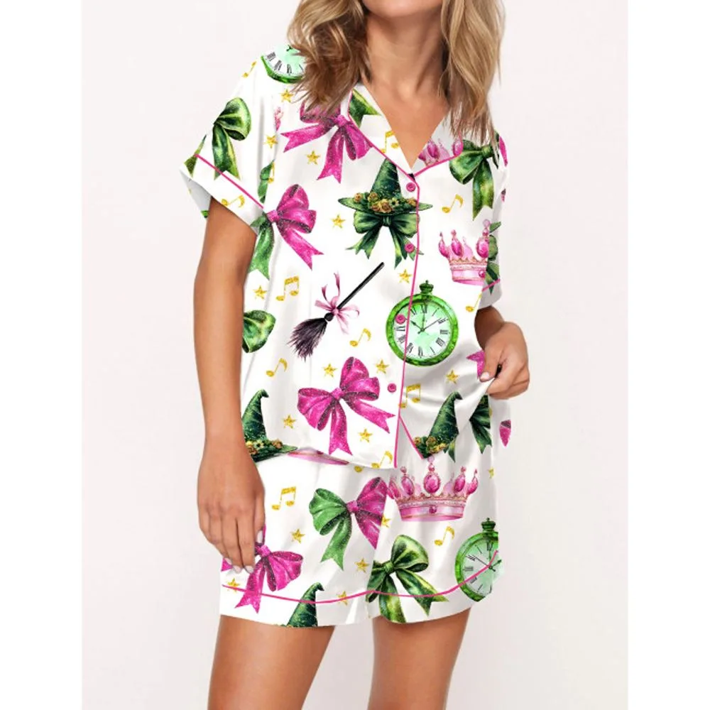 Coquette Wicked Satin Pajama Set For Women