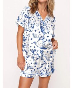 Corgi In Space Pajama Set For Women