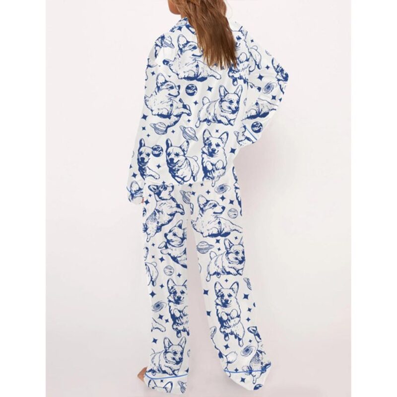 Corgi In Space Pajama Set For Women - Image 3