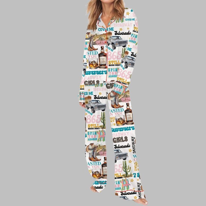Country Music Pajama Set For Women - Image 3