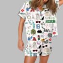 Country Music Pop Star Satin Pajama Set