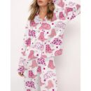 Cowboy Boot And Hat Satin Pajama Set For Women