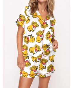 Cowboy Cat Pajama Set For Women