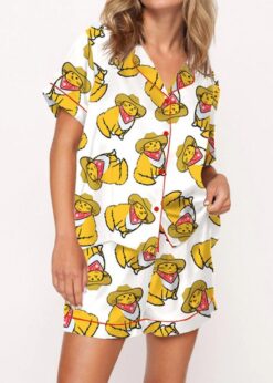 Cowboy Cat Pajama Set For Women