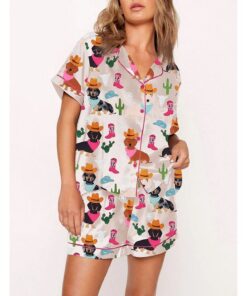 Cowboy Dachshund Dog Pajama Set