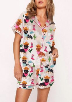 Cowboy Dachshund Dog Pajama Set