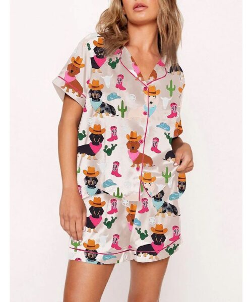 Cowboy Dachshund Dog Pajama Set