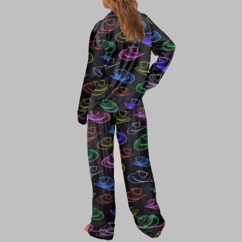 Cowboy Hat Party Pajama Set For Women - Image 3