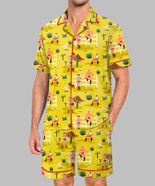 Cowboys Are Too Hot For Jeans Pride Month Love Is Love Print Pajama Set