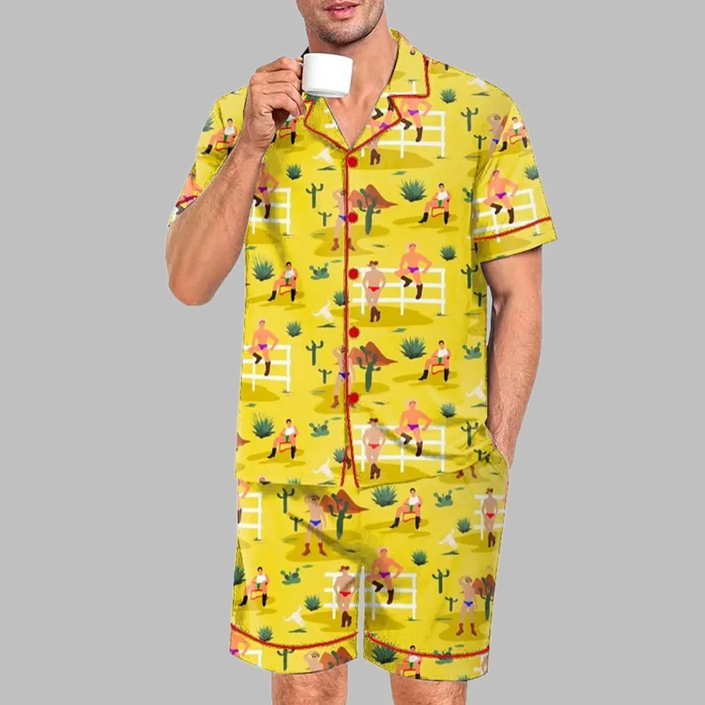 Cowboys Are Too Hot For Jeans Pride Month Love Is Love Print Pajama Set - Image 2