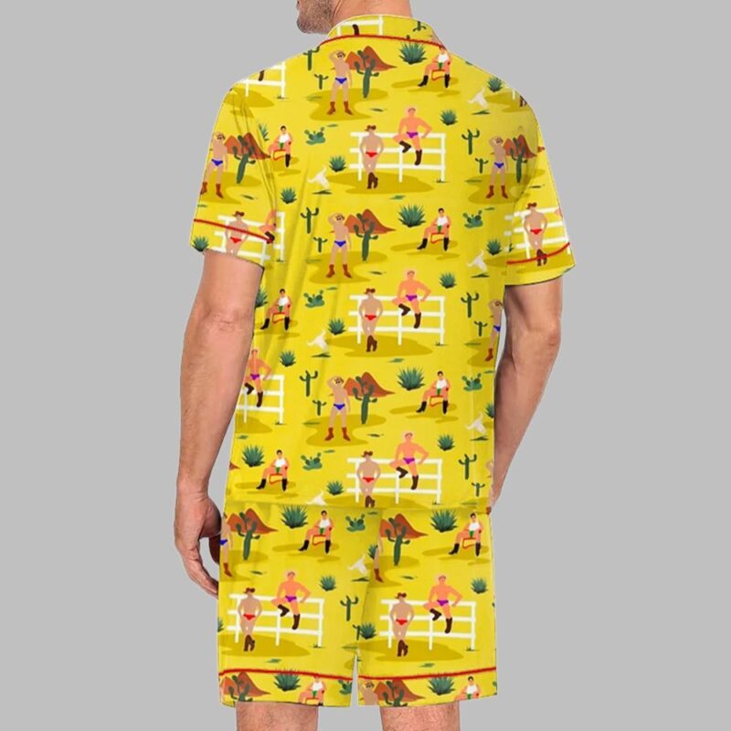 Cowboys Are Too Hot For Jeans Pride Month Love Is Love Print Pajama Set - Image 3
