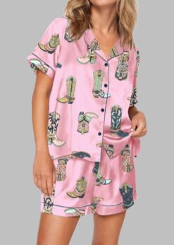 Cowgirl Boots Concert Pajama Set For Women