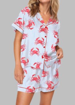 Crab Stripe Pajama Set