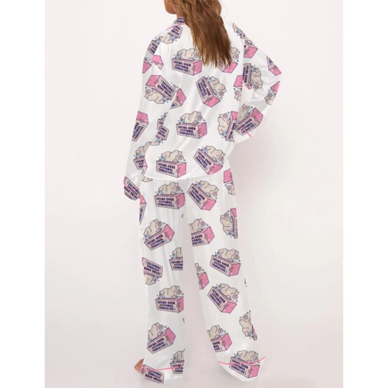 Crying Over Fictional Characters Pajama Set For Women - Image 3