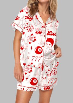 Cute Angel Lucky Girl Pajama Set For Women