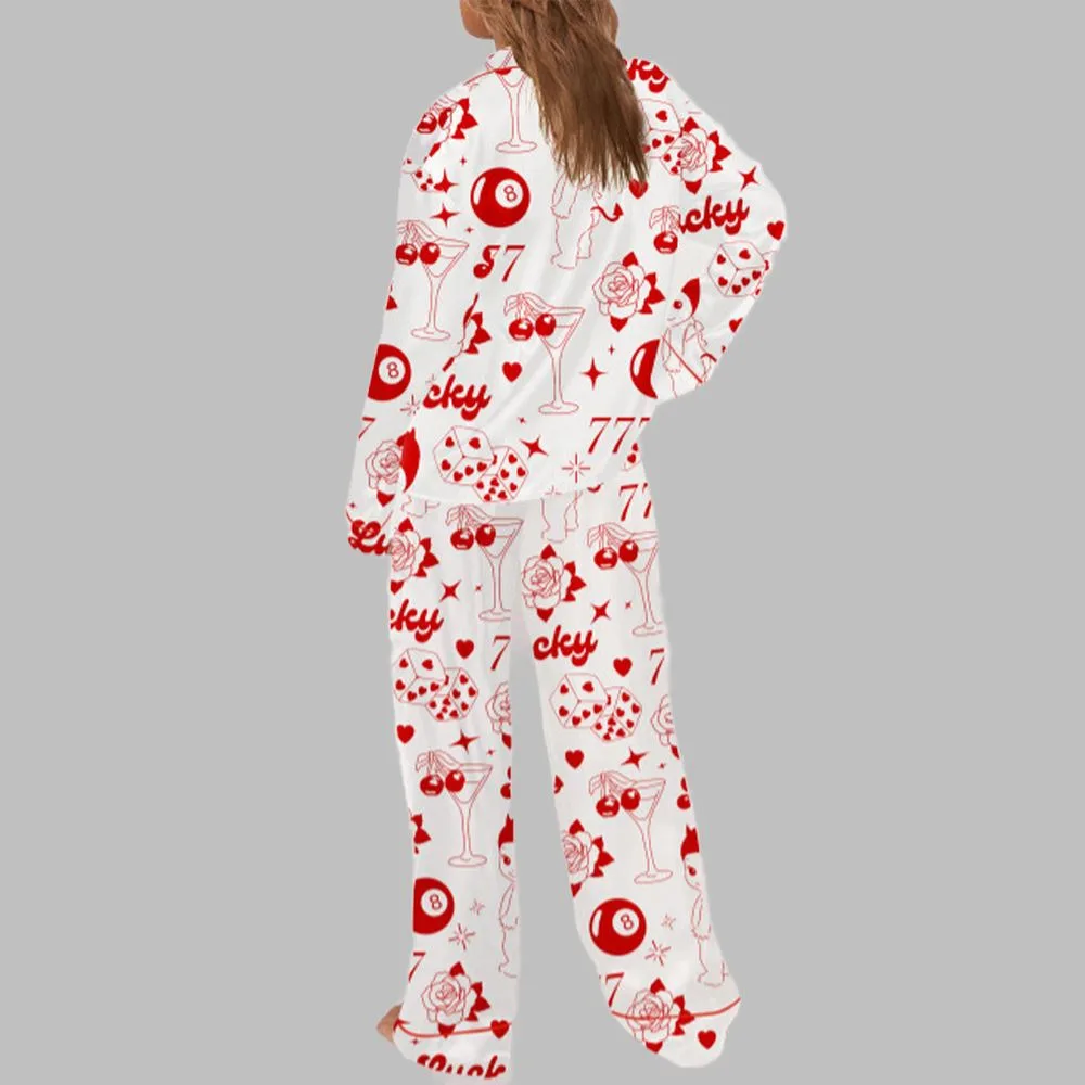 Cute Angel Lucky Girl Pajama Set For Women - Image 3