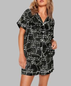 Cute Cats Print Pajama Set