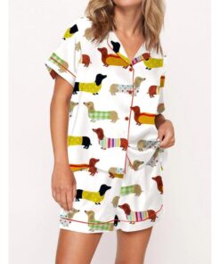 Cute Dachshund Pajama Set For Women