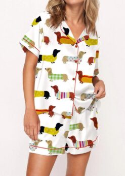 Cute Dachshund Pajama Set For Women