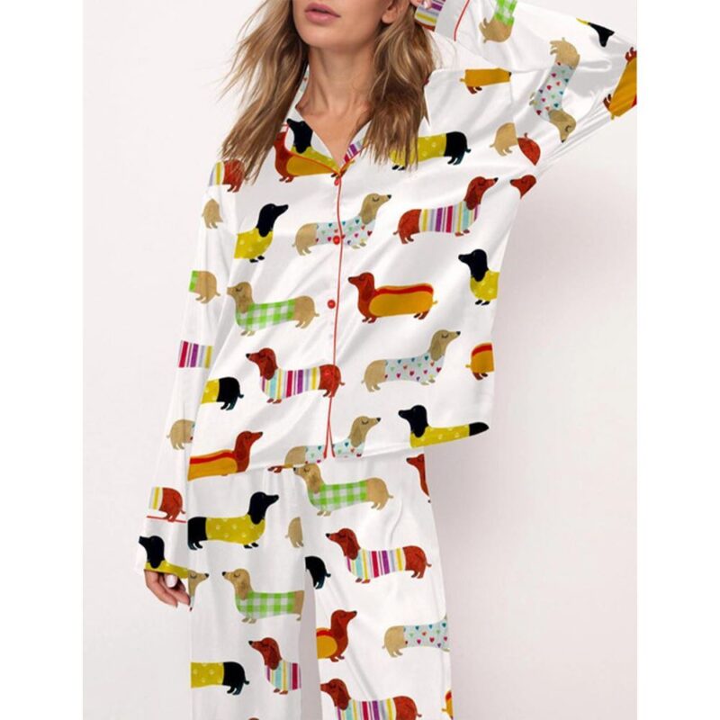 Cute Dachshund Pajama Set For Women - Image 2